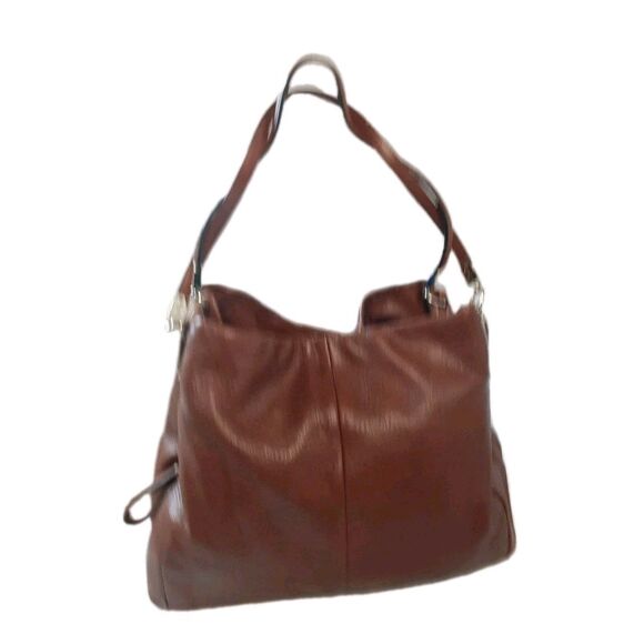 Coach Madison Phoebe Pebble Leather Cognac Brown Handbag 26224